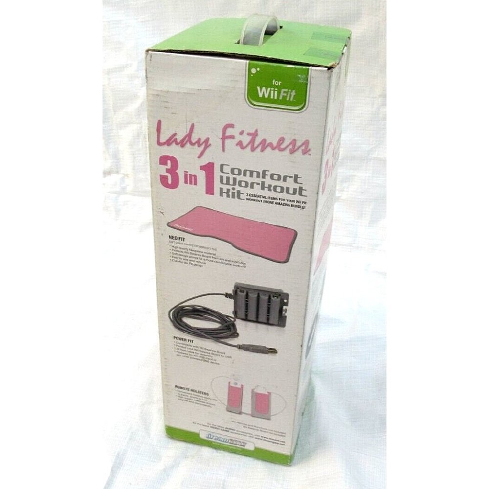 Dream Gear Fitness 3 In 1 Comfort Starter Kit For WII Fit Green Nintendo Wii